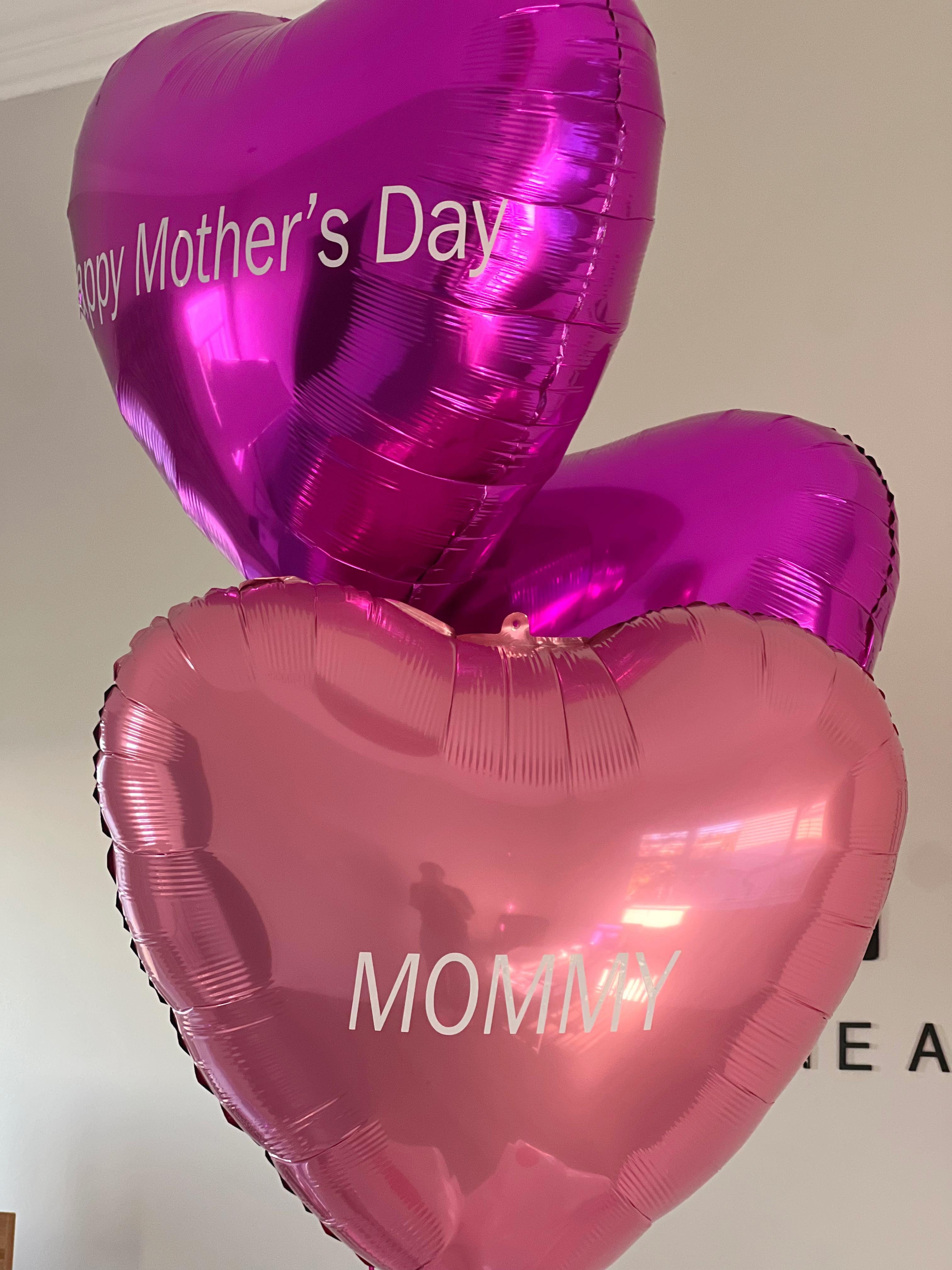 Mother's Day Pink Garden Bouquet & Personalized Balloons