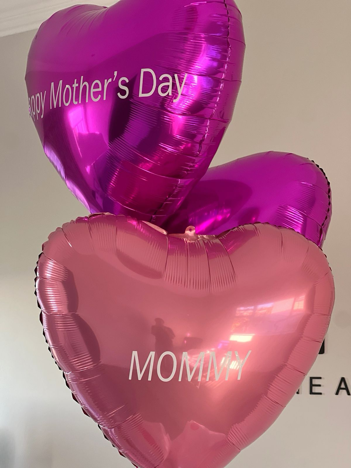 Mother's Day Heart Shaped Foil Balloons