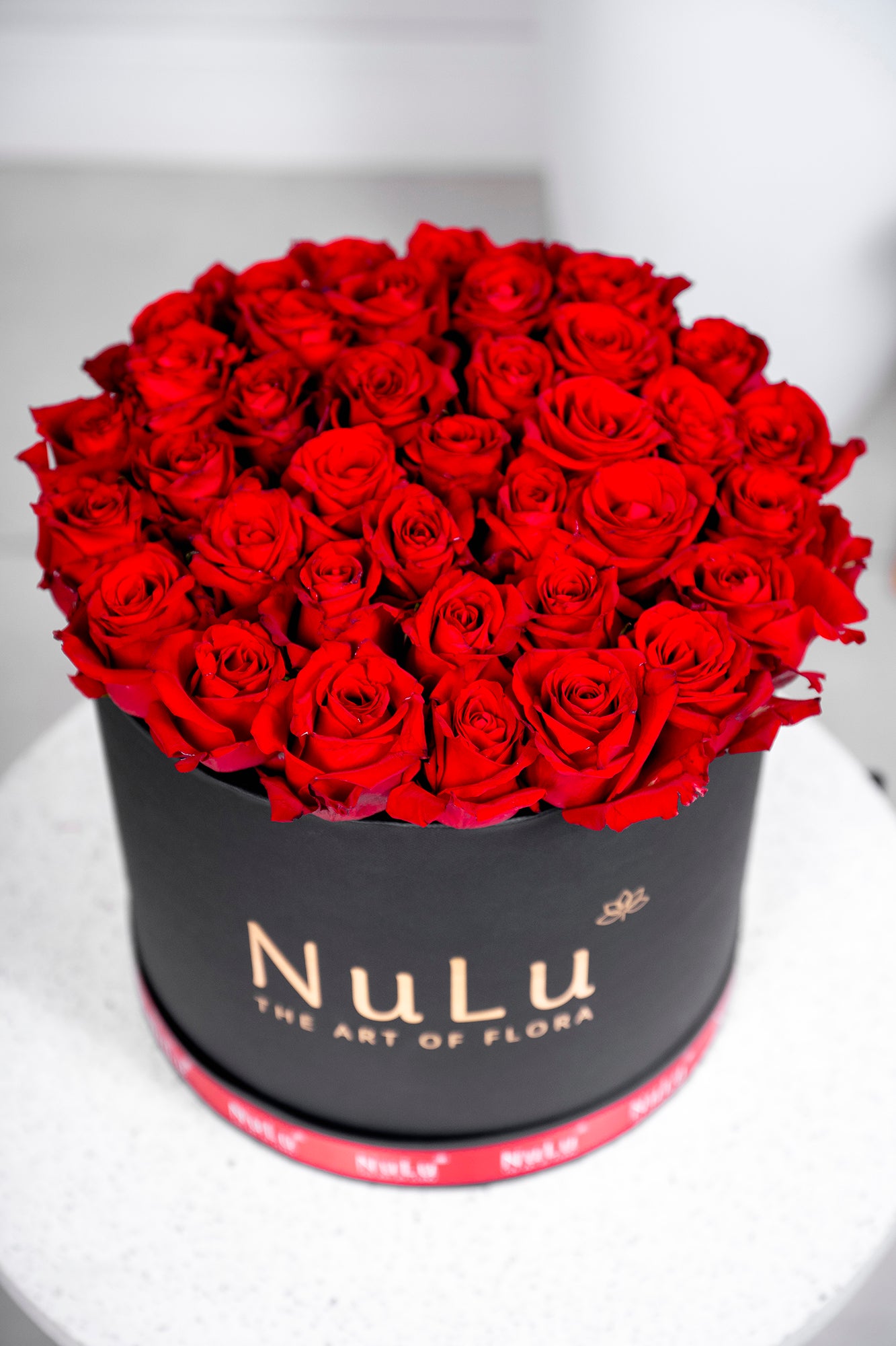 RED ROSES IN A BOX